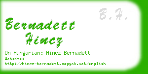 bernadett hincz business card